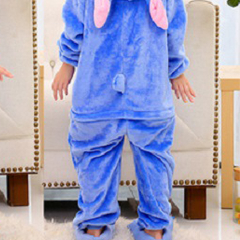 Adult flannel cartoon animal Blue and pink Lilo & Lilo Baby Onesie potty version children's performance onesie